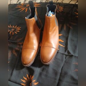 Cole Haan Tan Leather Ankle Boots Made In India